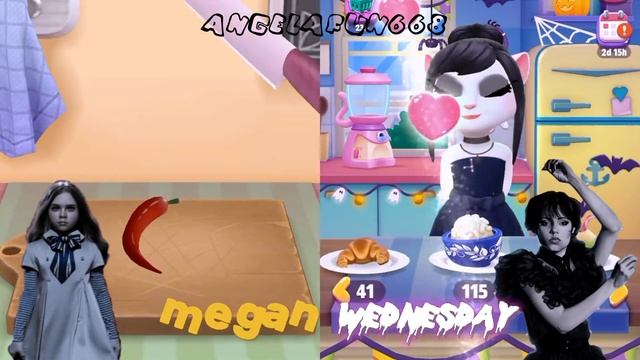 Megan vs Wednesday||new year update game||#mytalkingangela2 #viral #funny смотреть онлайн