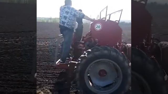 Сев голозёрного БИО-ячменя