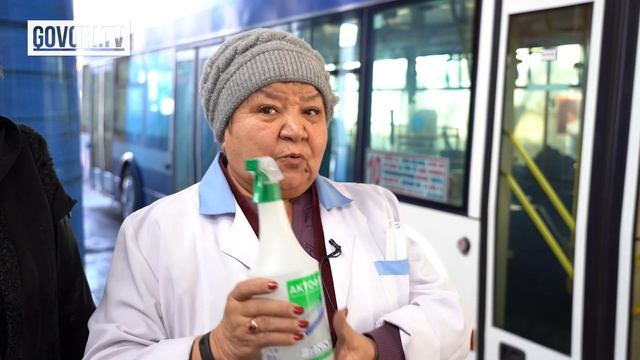 Салоны общественного транспорта в Бишкеке начали дезинфицировать