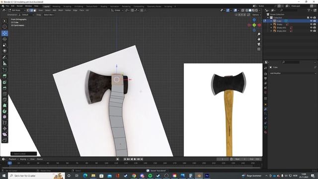 Blender 3D Game Modeling Tutorial (beginner) - Axe смотреть онлайн