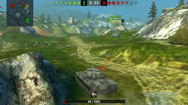 WoT Blitz - Леопард 1 Картон Но Охотник ( как играть на Леопарде )