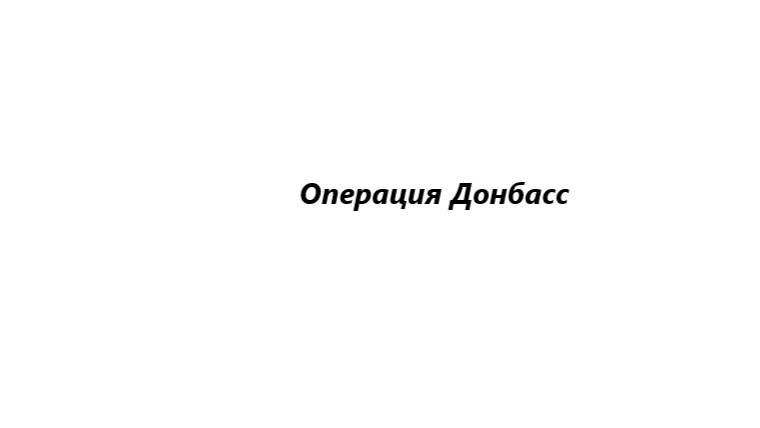 Операция Донбасс