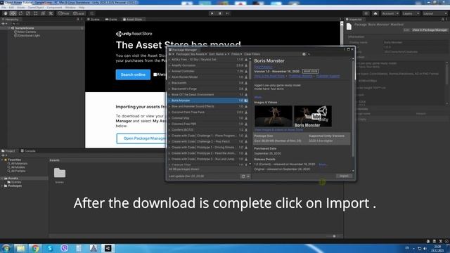 How To Import Assets From Unity Asset Store 2021