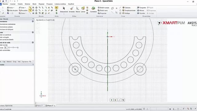Ansys SpaceClaim - Patrones en Boceto смотреть онлайн