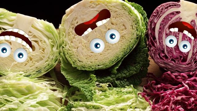 Cabbage,face Doodle. Peekaboo Face Surprise.cabbage Emoji