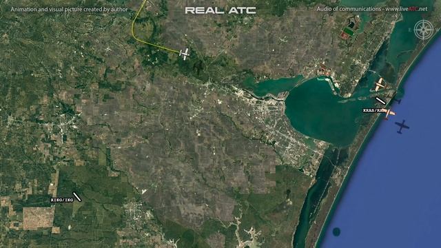 Navy Pilots Escorting Emergency Aircraft During Bad Weather Conditions. REAL ATC