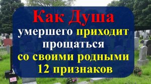 Как Душа умершего приходит прощаться со своими родными: 12 признаков