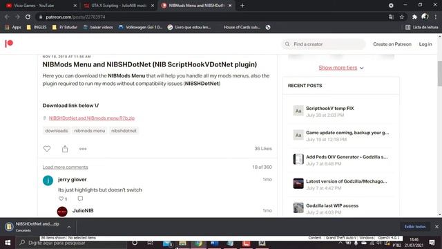 Como Instalar o NIBMods Menu no GTA 5 (Tutorial Completo 2021) смотреть онлайн