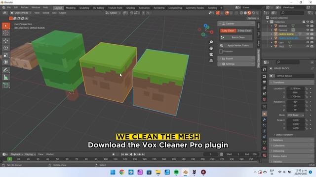 Optimize voxels with VoxCleaner Addon смотреть онлайн