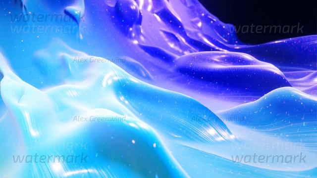 Smooth abstract animation of liquid gradient blue color in 4k. Bright glossy paint surface as смотреть онлайн