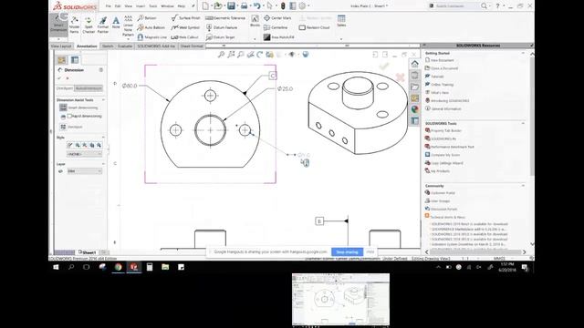 SolidWorks GD&T смотреть онлайн