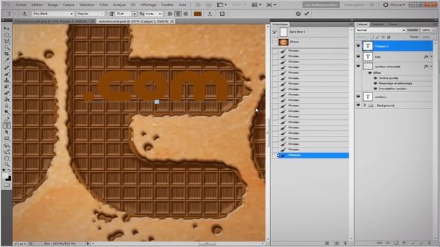 Texte Et Logo En Chocolat | Tuto Photoshop