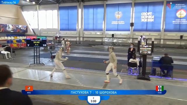 Первенство России U-23 2021, СЖЛ Т16 Шорохова - Пастухова