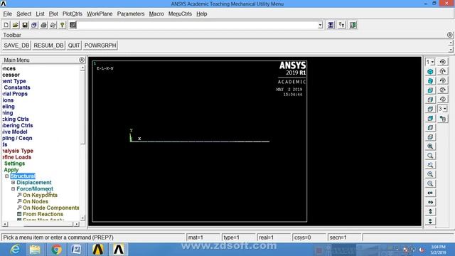 Simply supported beam with two point loads : Ansys 2019 R1 смотреть онлайн
