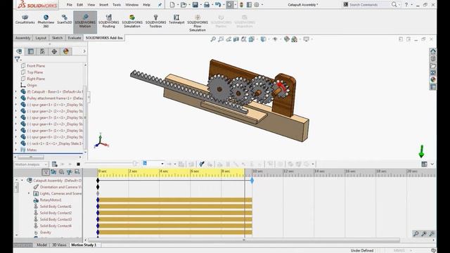 Motion Analysis using Solidworks смотреть онлайн