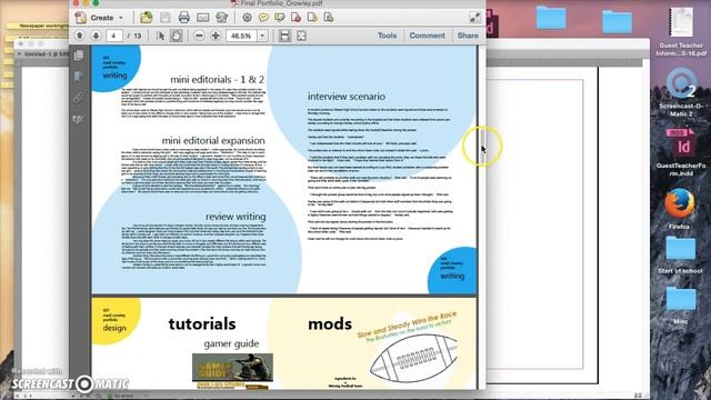 Creating a portfolio using InDesign смотреть онлайн