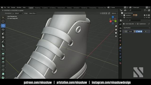Sneakers ｜ Harsurface Modeling ｜ Blender Tutorial смотреть онлайн