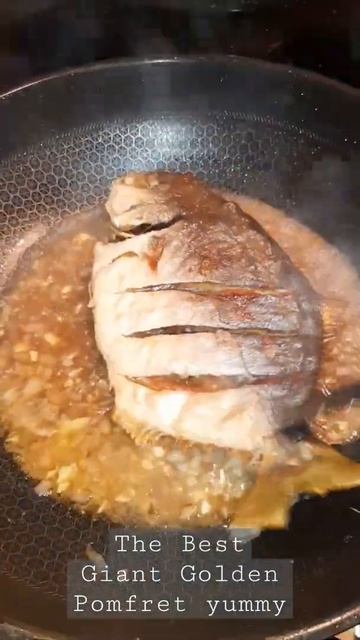 How To Cook The Perfect Giant Crispy Golden Pomfret|Fish Recipe#shorts#fishfry#fish