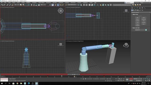 3Ds Max 강좌, 물건을 옮기는 로봇 애니메이션_Part2 смотреть онлайн
