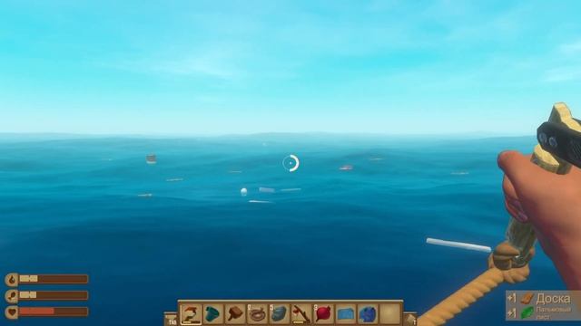 Прохождение игры Raft с другом | Добыча начальных ресурсов.