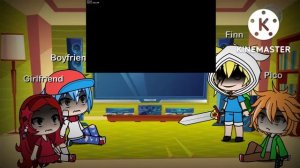 Реакция на персонажи фнф Финн и Джейк против Бойфренда