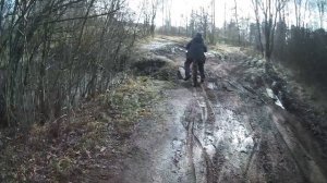 Покатушка на велосипеде с братом по грязи! (ЖЕСТЬ)