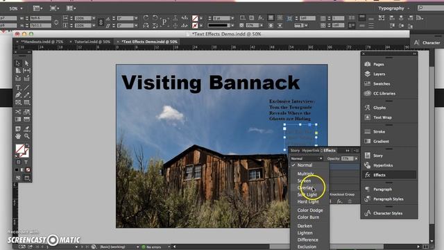 InDesign - Text Effects Tutorial смотреть онлайн