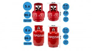 ОБЗОР ГАЗОВОГО БАЛЛОНА 5Л И 8Л