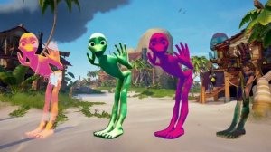 alien dance on the beach in a sea of thieves