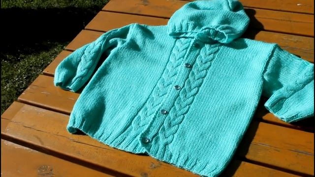 Вязание спицами: детский жакет с капюшоном из пряжи NAKO Ninni Bebe. Мое мнение о пряже.