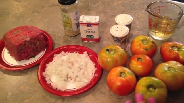 Cheesy Beef Stuffed Tomatoes