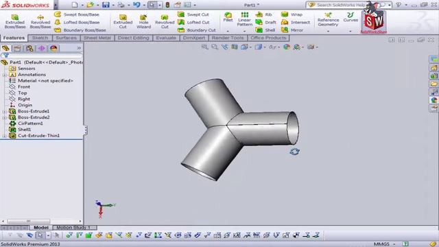 Calculate the flat form of Y Joint | SolidWorks Share смотреть онлайн