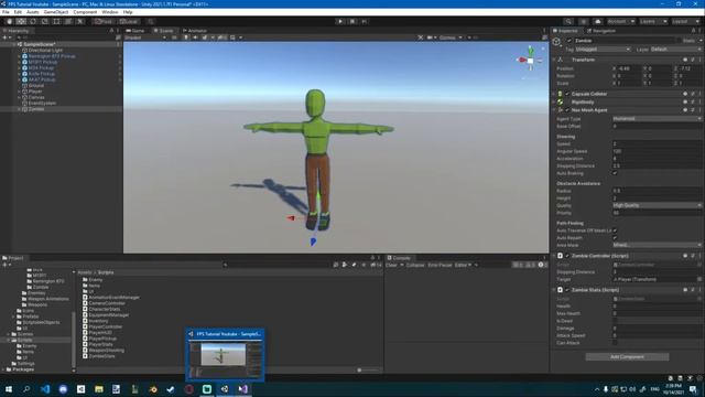 Enemy Zombie Stats - FPS Game With Unity & Blender смотреть онлайн