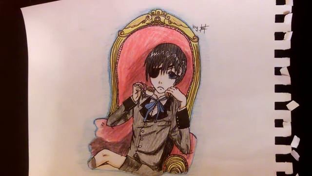 Рисунок - Сиэль Фантомхайф (если я не ошибаюсь)...😂