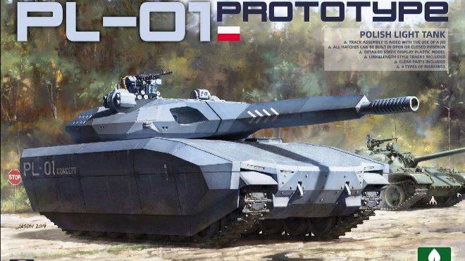 Распаковка Takom 1/35 2127 Polish PL-01 Prototype Light Tank