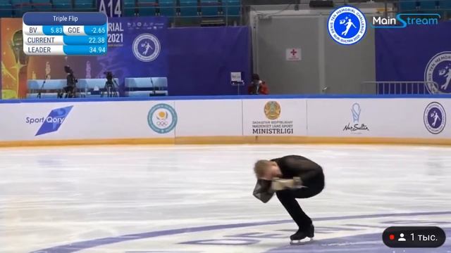 Oleg MELNIKOV KAZ SP Denis Ten Memorial 2021 Junior Men смотреть онлайн
