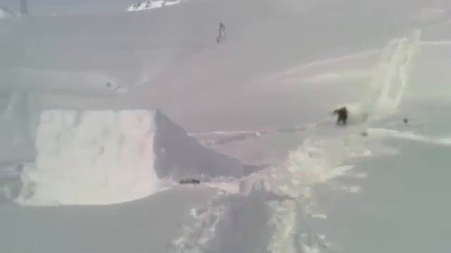 Гудаури, уборки с трамплина!