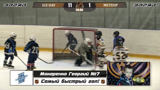 Макаренко Георгий №7 ХК Ice Day Самый быстрый гол! смотреть онлайн
