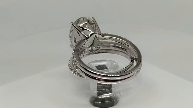 Кольцо двойка с афганским флюоритом 4.95 ct и белыми топазами смотреть онлайн