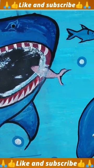 😍Aquarium Wall Painting😍 || Fish Aquarium Design 🐬 смотреть онлайн