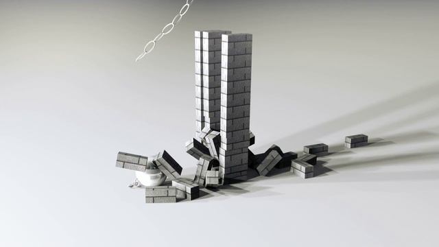 Playing with 3DS MAX 2012 Physics - MassFx Test - Bricks vs Metal Ball смотреть онлайн