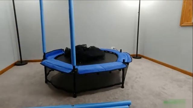 LBLA Kids Trampoline, 55” Mini Trampoline For Kids With Enclosure Net And Safety Pad