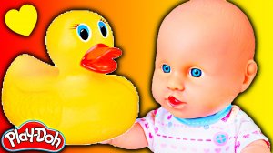 Куклы Пупсики Уточка из Пластилин Плей До Игрушки Развивающие видео для Детей