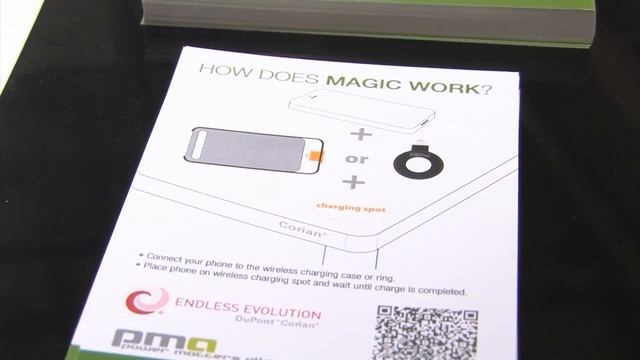 DuPont™ Corian® high-tech surfaces with Built-in PMA Wireless Charging Capability for Mobile смотреть онлайн