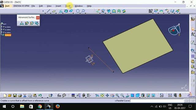 advance surface commands for shape design in #catia смотреть онлайн