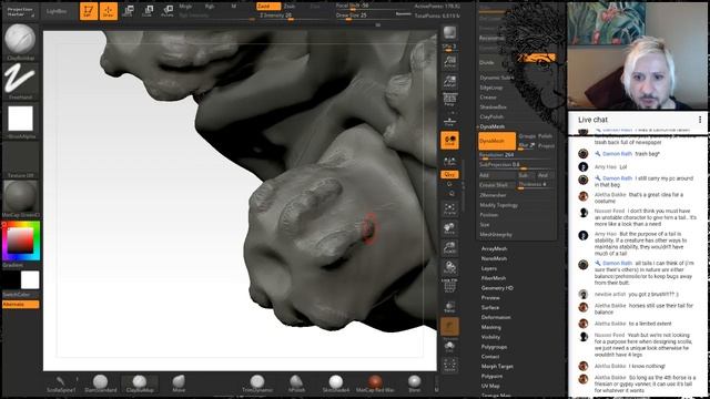 Live Zbrush Sculpting on Scolla Part 5: Slicing, Dicing, & Textures смотреть онлайн