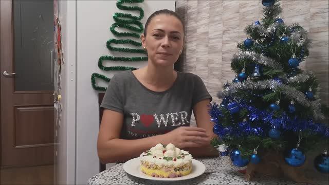 Новогодний салат СНЕЖНЫЙ Салат на Новый Год Меню на новогодний стол смотреть онлайн