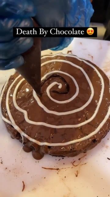 Death By Chocolate Waffle Cake #shorts