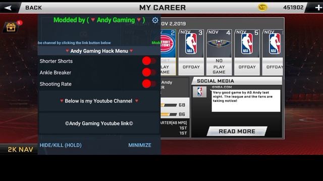 NBA NEW MOD MENU | ANDY GAMING смотреть онлайн