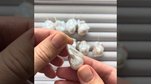 Бусина жемчуга Барокко, натуральный, белый, 17-22*23-26 мм, шт/Артикул: бар17